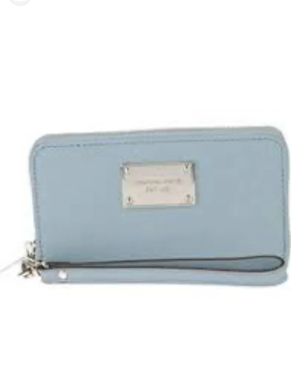 Michael kors Light Blue Zip Wristlet Wallet euc